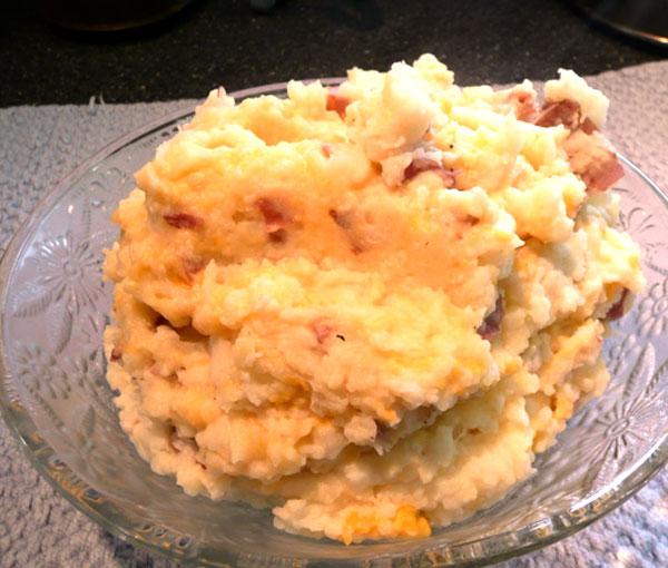 Cheesy Smashed Potatoes & Cauliflower. Photo by Mikekey