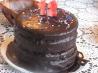 Favorite Fudge Birthday Cake. Recipe by knitaholic