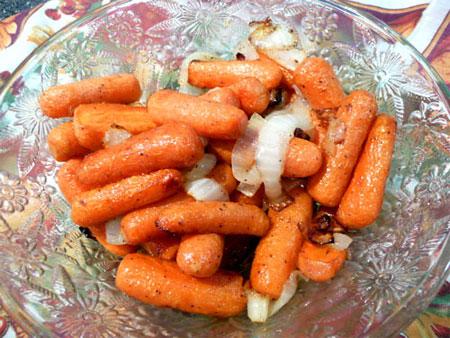 Roasted Carrots and Onions. Photo by Mikekey
