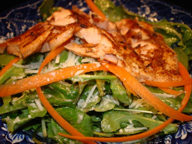 Salmon and Arugula Salad With Dijon Vinaigrette. Photo by Vicki in CT
