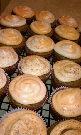 Pumpkin Cupcakes With Cream Cheese Frosting. Photo by aconomon