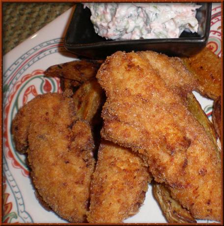 Chipotle Chicken Tenders With Cucumber Slaw. Photo by Sandi (From CA)