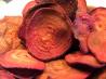 Unfried Crispy Baked Beet Chips (Low Fat). Recipe by grumblebee