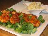 Cajun Prawn Skewers With a Creamy Avocado Sauce