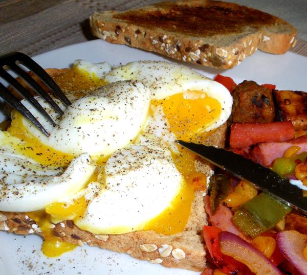 British Breakfast in Bed - Boiled Eggs and Marmite Soldiers. Photo by Bergy