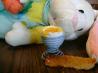 British Breakfast in Bed - Boiled Eggs and Marmite Soldiers