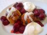Hot Cross Buns and Roasted Strawberries. Recipe by Tisme