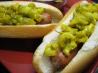 Feisty Mustard Topped Hot Dogs