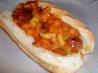 Feisty Mustard Topped Hot Dogs