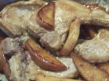 Sticky Maple Pork With Apples