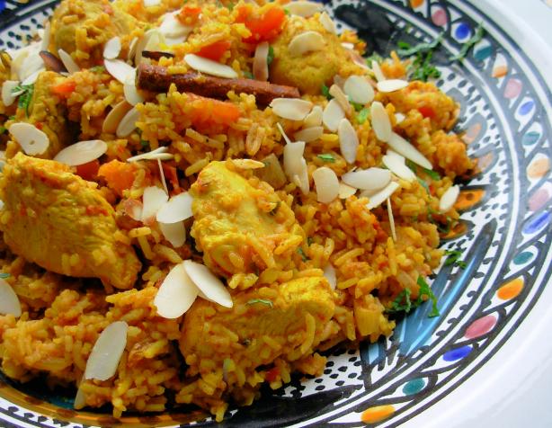 Kashmiri Chicken, Cardamom and Saffron Pilau: Spiced Indian Rice. Photo by French Tart