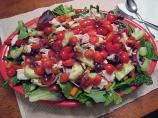 Tossed Green Salad W. Chicken and Raspberry Chipotle Vinaigrette