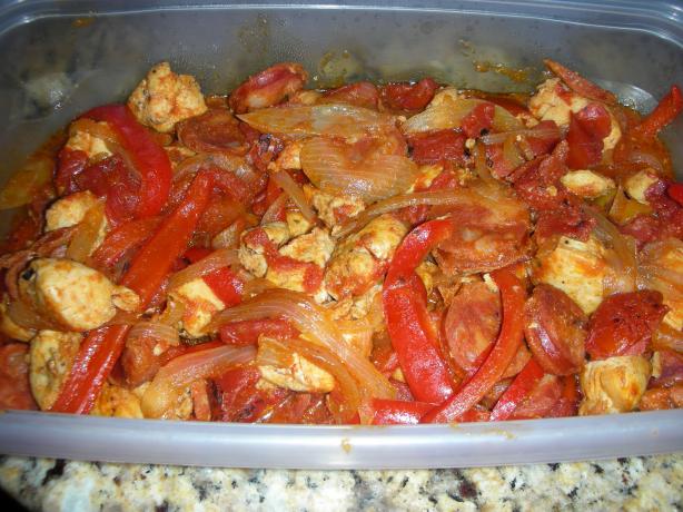 Chicken and Andouille Sausage With Peppers (Ww 5 Points). Photo by JackieOhNo!