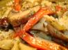 Pesto Pasta With Mushrooms, Onions, and Red Bell Peppers