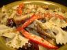 Pesto Pasta With Mushrooms, Onions, and Red Bell Peppers