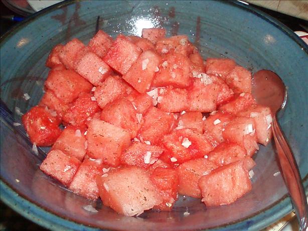 Mum's Onion and Watermelon Salad. Photo by Salsa Girl