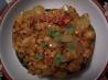 Tomato-Chickpea Curry in Eggplant Shells. Recipe by PDX Meems
