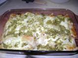 Chicken and Green Chile Enchiladas With Goat Cheese Cream Sauce