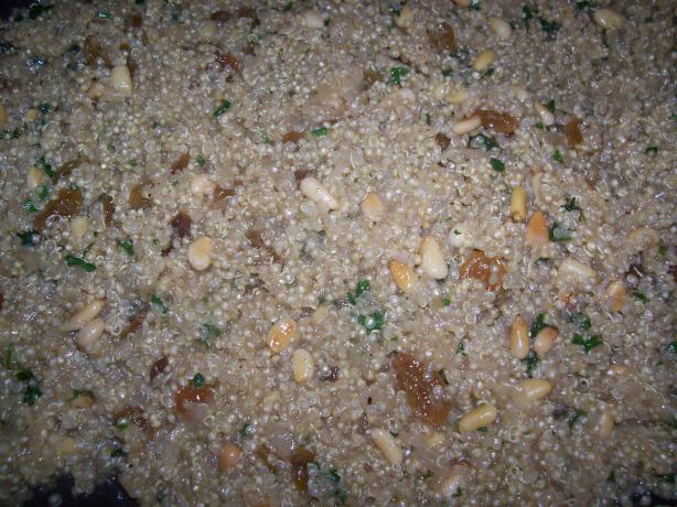Indian-Spiced Quinoa With Raisins and Pine Nuts. Photo by Mystia