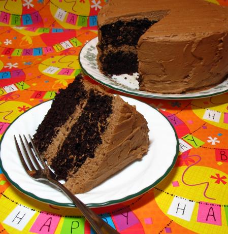 Perfect One-Bowl Chocolate Layer Cake. Photo by Breezytoo