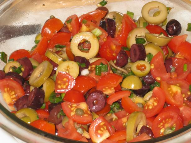 Olives and Tomato Salad. Photo by FrenchBunny