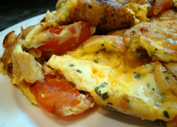 Tomato Omelette. Photo by Derf
