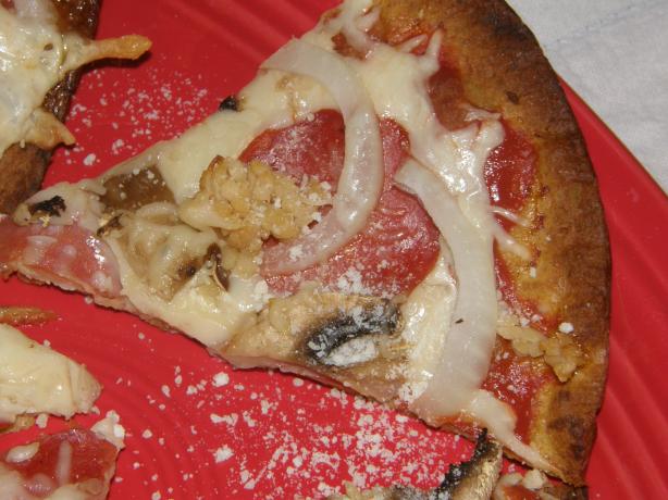 Low Fat Pepperoni Pizza on a Flat Out. Photo by mydesigirl