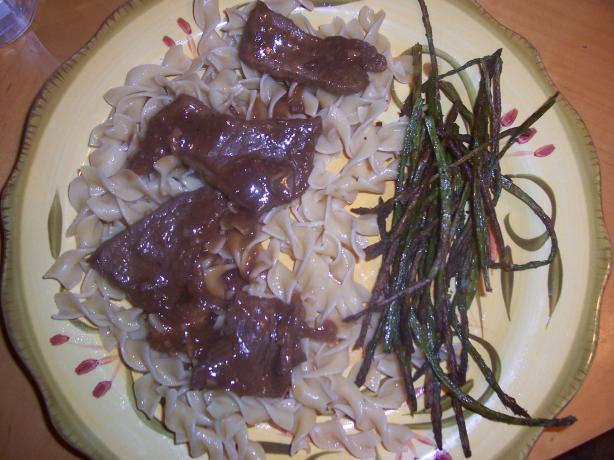 Braised Sirloin Tips Over Rice. Photo by Karabea