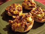 Bacon & Cheese Topped Chili Meatloaf Bagels