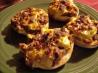 Bacon & Cheese Topped Chili Meatloaf Bagels. Recipe by Chef shapeweaver &copy;