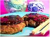 Teriyaki-Glazed Salmon Patties. Recipe by Sue Lau