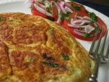 Asparagus & Fontina Frittata W/Sliced Tomato & Red Onion