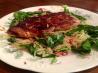Romano's Macaroni Grill Teriyaki Salmon With Spinach Orzo. Recipe by ReluctantCook
