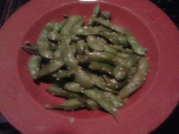 Finger Licking Sesame Edamame. Photo by killajen