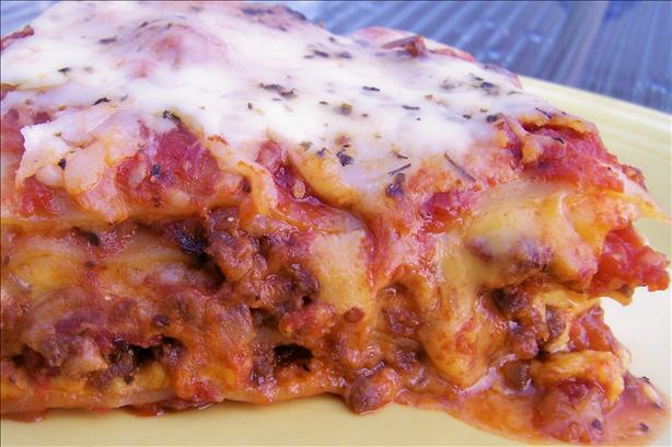 I Hate Ricotta Lasagna W/Meat Sauce and 3 Cheeses. Photo by *Parsley*