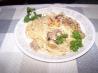 Fettuccine With Italian Sausage and Olives. Recipe by Galley Devil