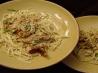 Creamy Chicken on Linguine