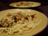 Creamy Chicken on Linguine