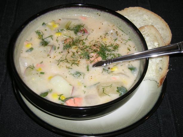 Hearty Salmon Chowder - American. Photo by Mr Jackson