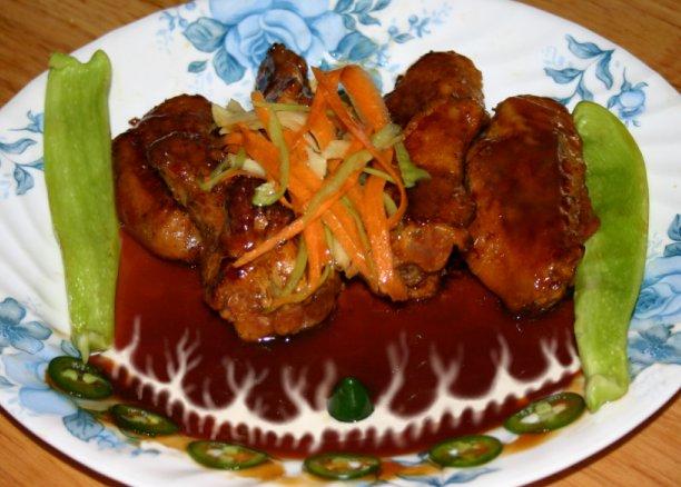 Smoking Bourbon Chicken Wings. Photo by Brain K.C.