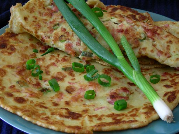 Bacon and Spring Onion Pancakes. Photo by kiwidutch