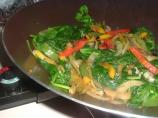 Spinach & Mixed Peppers