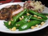 Sugar Snap Peas With Pine Nuts and Garlic