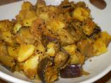 Eggplant and Potato (Indian). Photo by RonaNZ