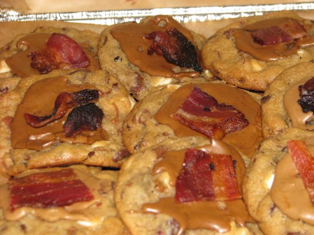 Bacon & Chocolate Chip Cookies With Maple Cinnamon Glaze. Photo by PatMe