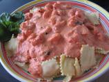 Ryan's Ravioli With Shrimp and Tomato-Cream Sauce