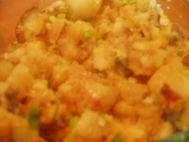 Cheesy Onion Potatoes. Photo by Bay Laurel
