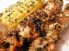 Pesto Coated Chicken Skewers
