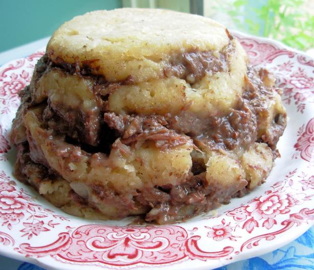 The British Bulldog! Traditional Layered Beef Steak Suet Pudding. Photo by French Tart