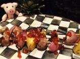 Grilled Pork Skewers With Smoked Red Curry BBQ Sauce